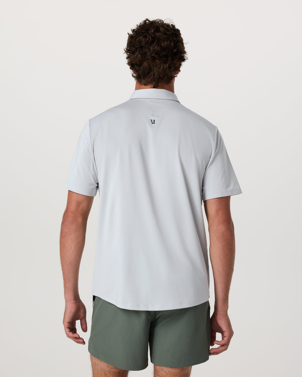 Men Vuori Short Sleeve Viewpoint Polo 2.0 Men's Sky Grey Shirt