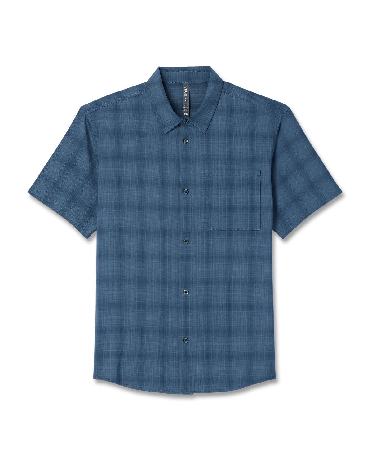 Men Vuori Short Sleeve Plaid Button Down Shirt Men's Abyss Shirt