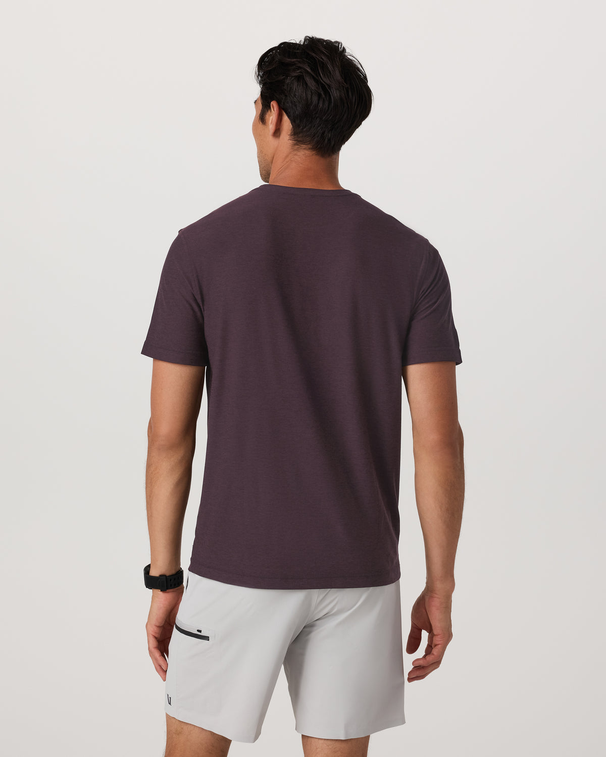 Men Vuori Strato Tech Tee Men's Raisin Heather Performance Shirt