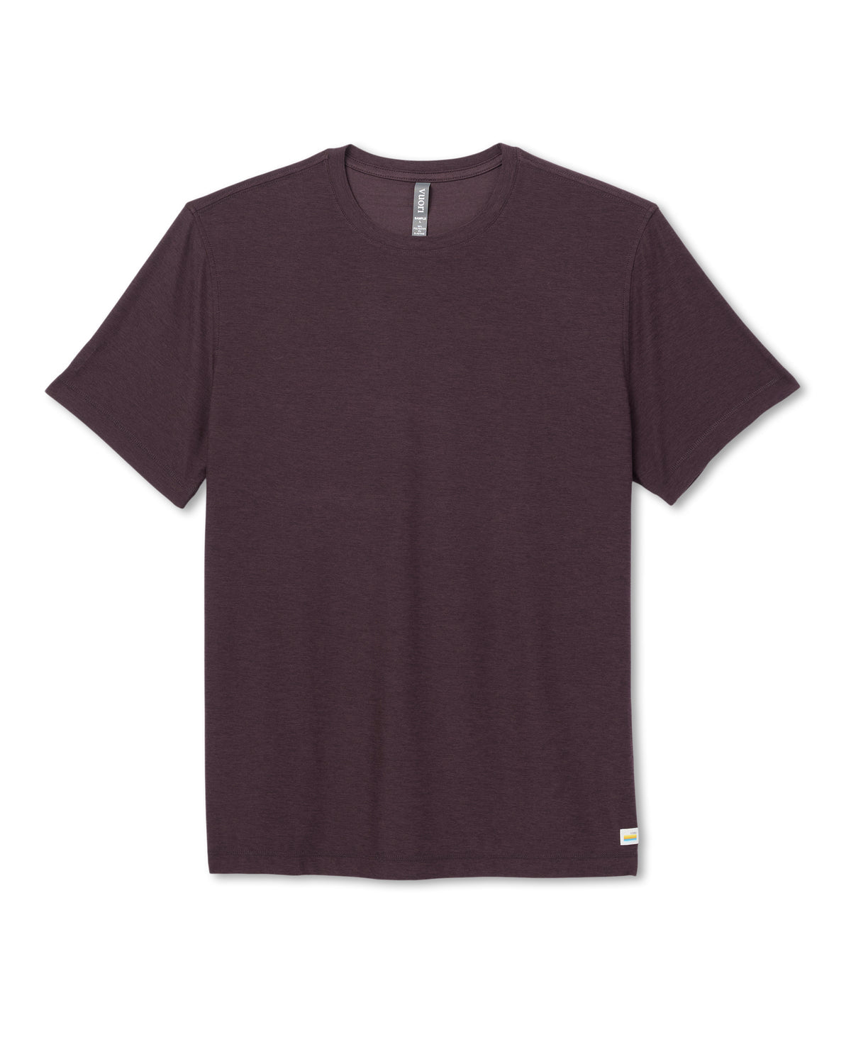 Men Vuori Strato Tech Tee Men's Raisin Heather Performance Shirt