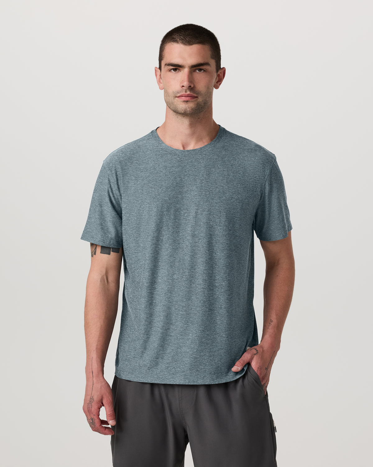 Men Vuori Short Sleeve Strato Tee - Relaxed Fit Kashmir Heather