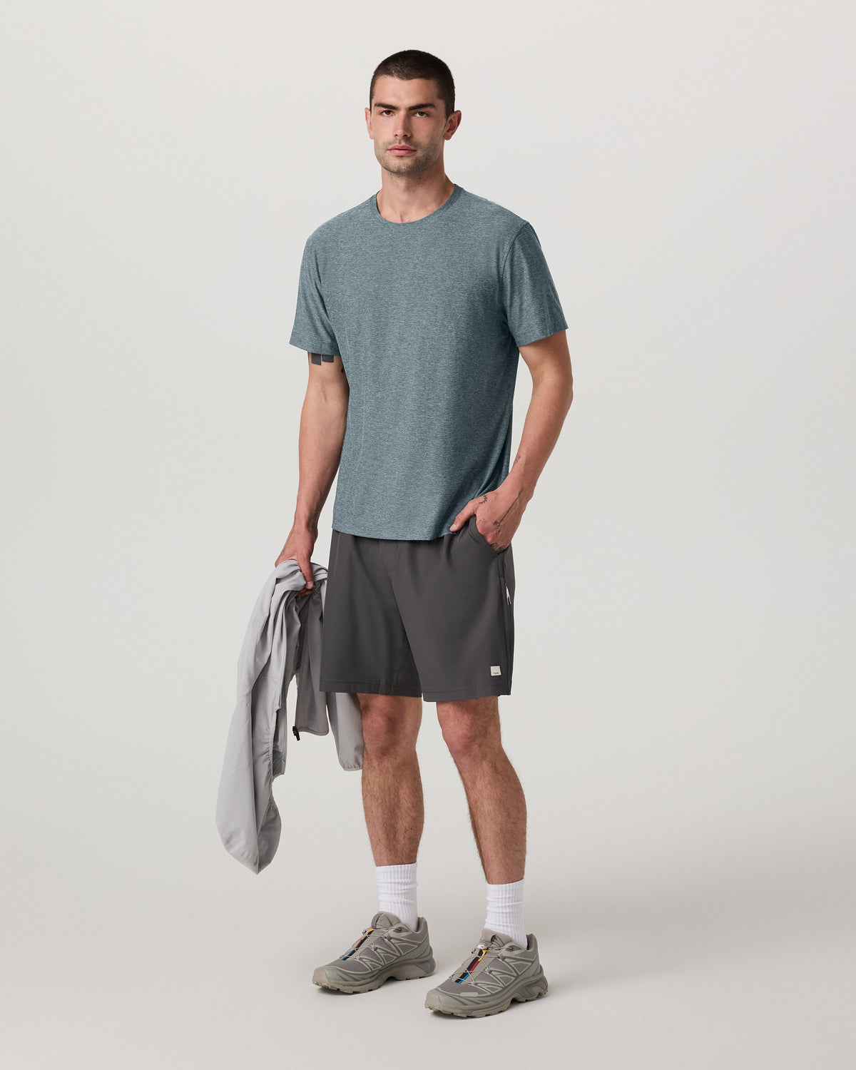Men Vuori Short Sleeve Strato Tee - Relaxed Fit Kashmir Heather