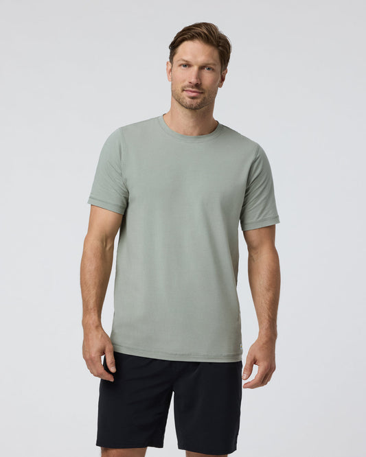 Men Vuori Tuvalu Tee Agave Green Cotton T-Shirt