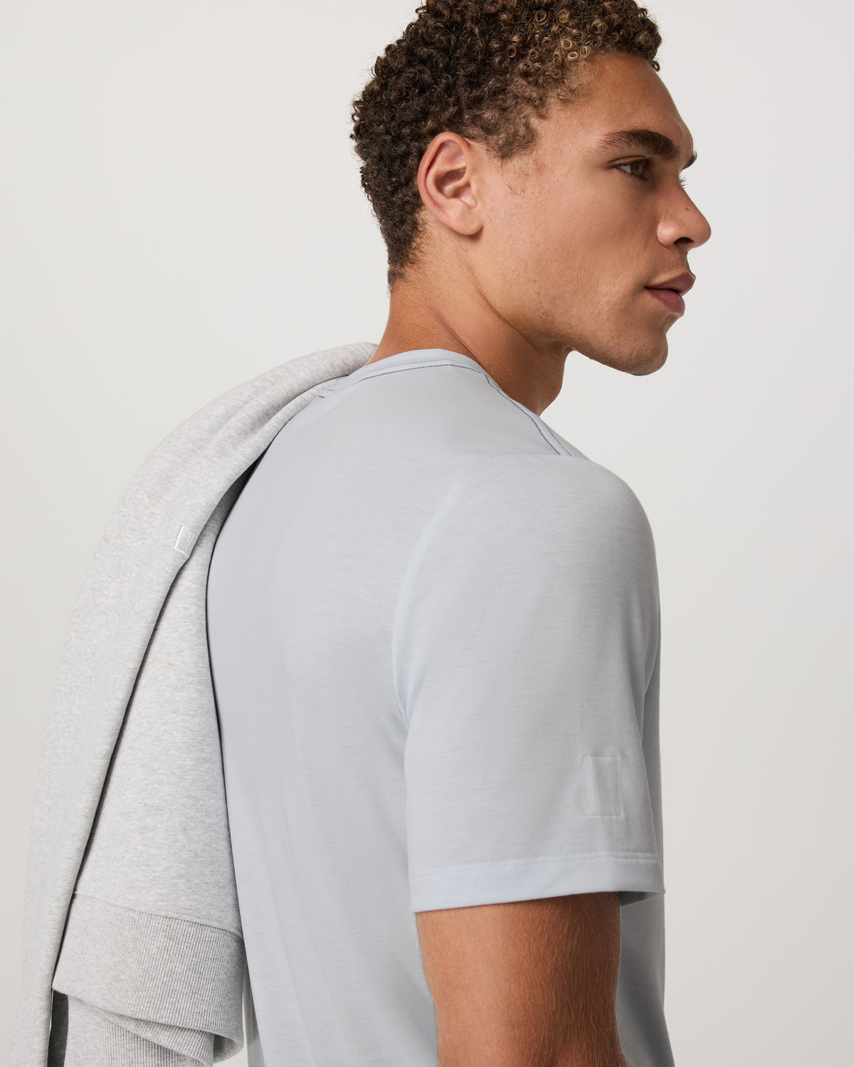 Men Vuori Current Tech Tee Men's Performance Shirt in Light Mist