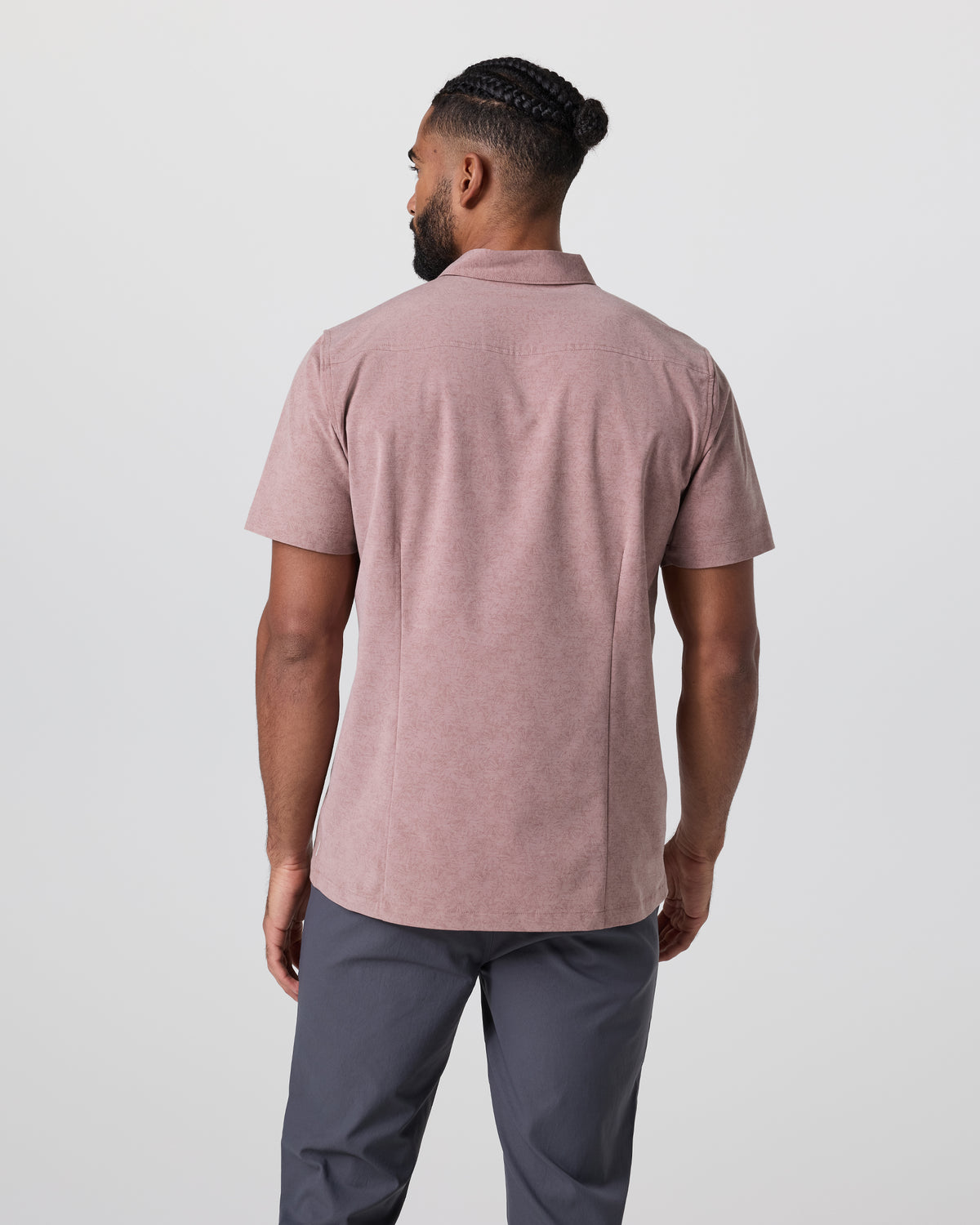 Men Vuori Short Sleeve Bridge Button Down Zion Rose Water Lily