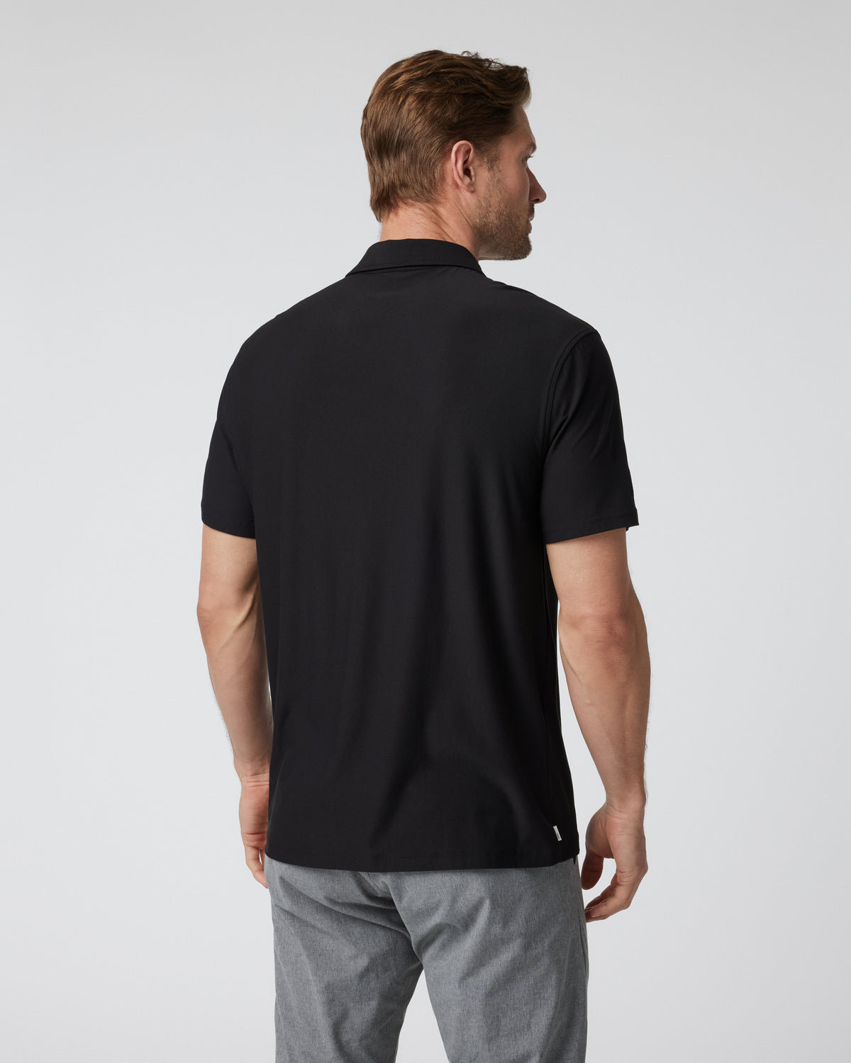Men Vuori Short Sleeve Strato Button Down Men's Black Shirt