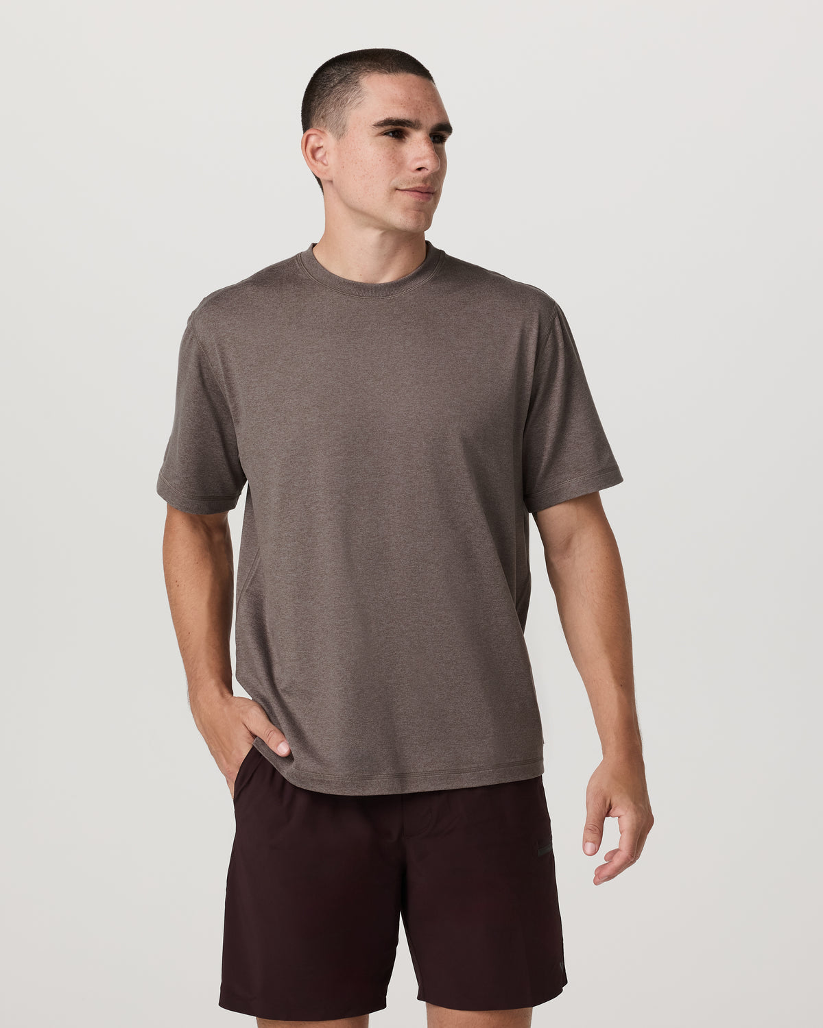 Men Vuori Men's Short Sleeve Ponto Tee - Relaxed Huckleberry
