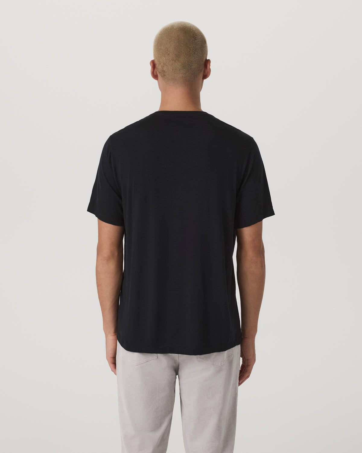 Men Vuori Short Sleeve Merino Wool Tee Men's Black Knit Shirt