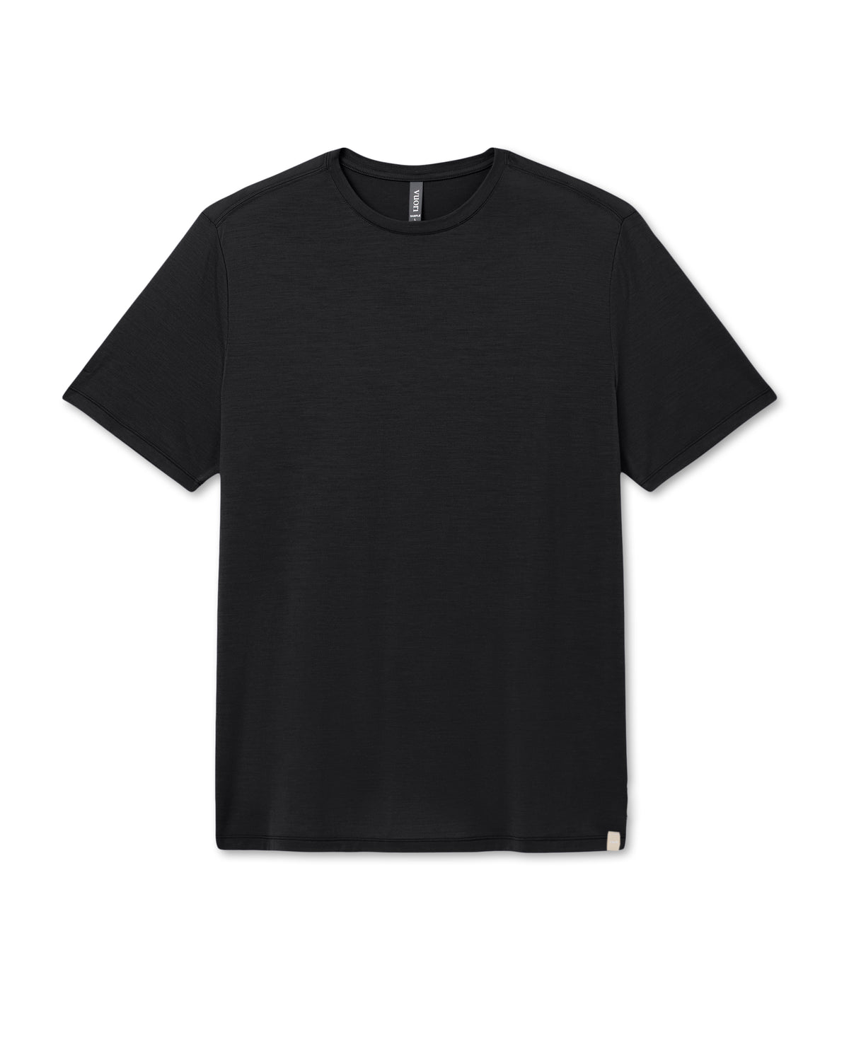 Men Vuori Short Sleeve Merino Wool Tee Men's Black Knit Shirt