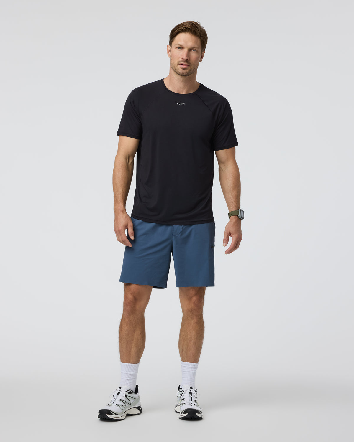 Men Vuori Short Sleeve Precept Tech Tee Black