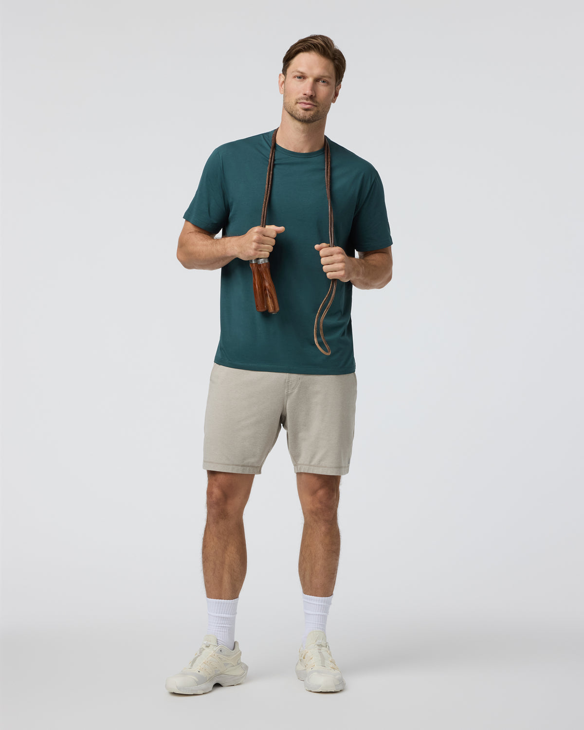 Men Vuori Short Sleeve Feather Tee - Relaxed Fit Deep Sea