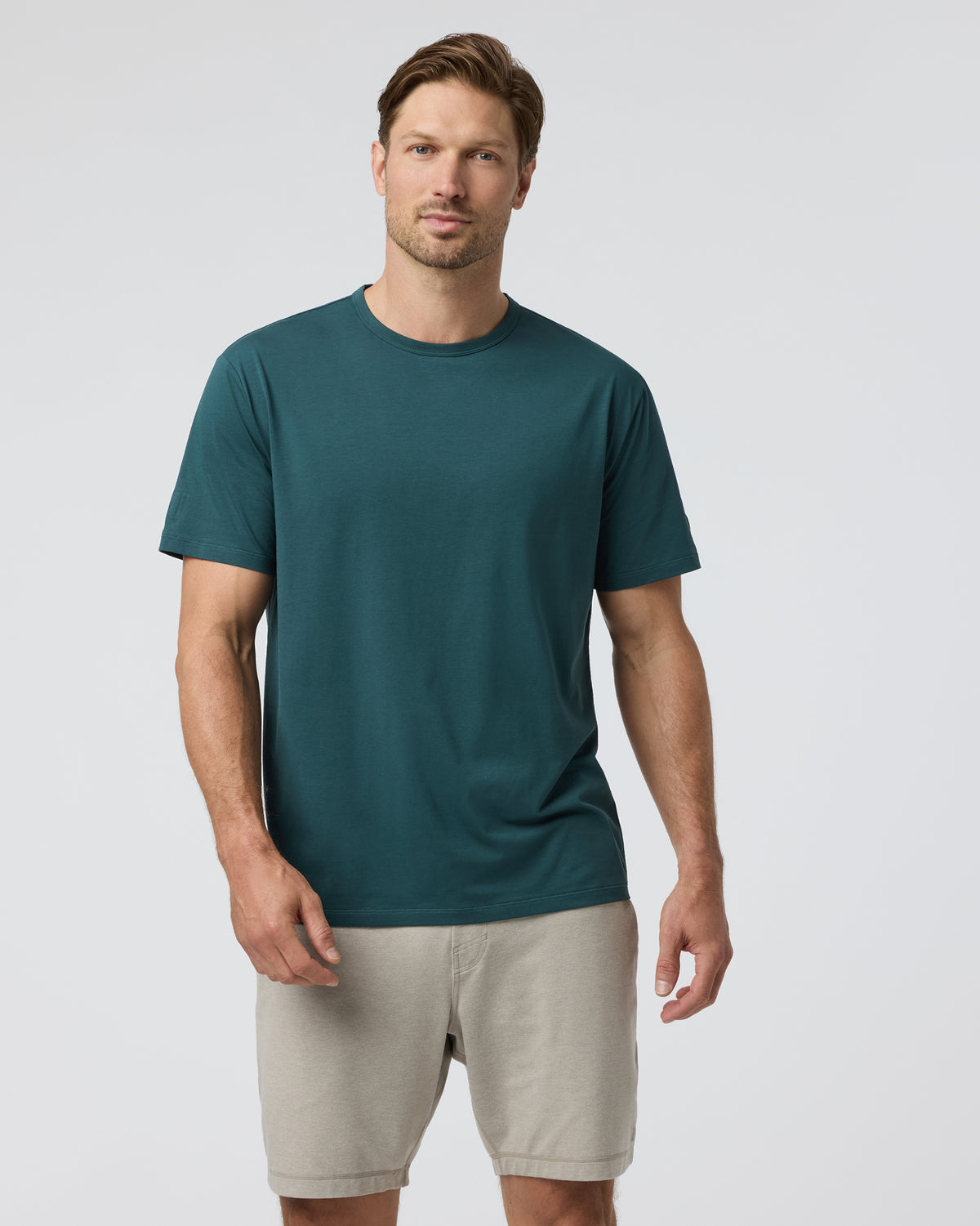 Men Vuori Short Sleeve Feather Tee - Relaxed Fit Deep Sea