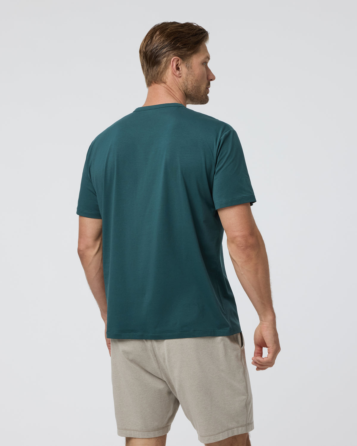 Men Vuori Short Sleeve Feather Tee - Relaxed Fit Deep Sea