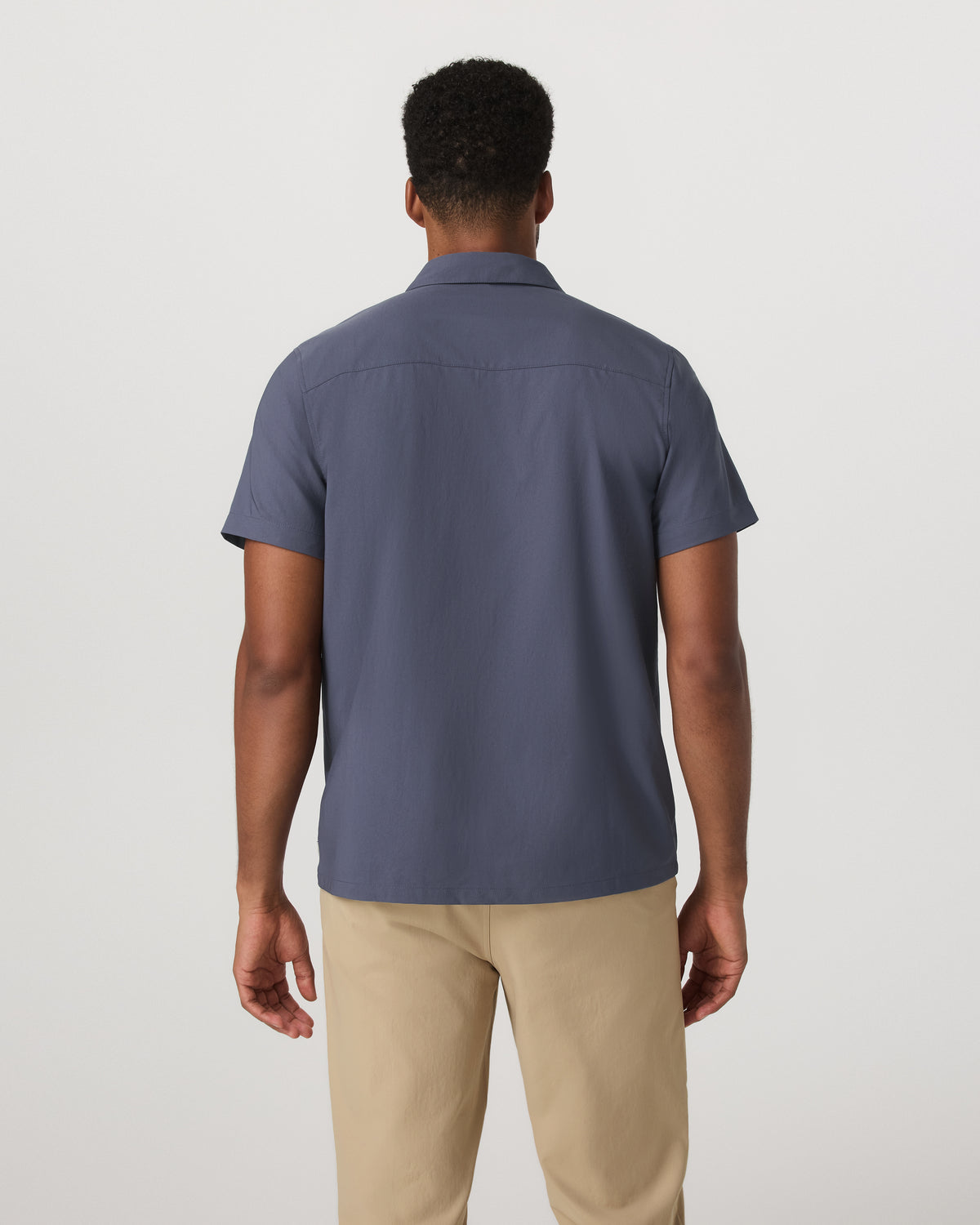 Men Vuori Short Sleeve Manhattan Button Down Men's Azure Shirt