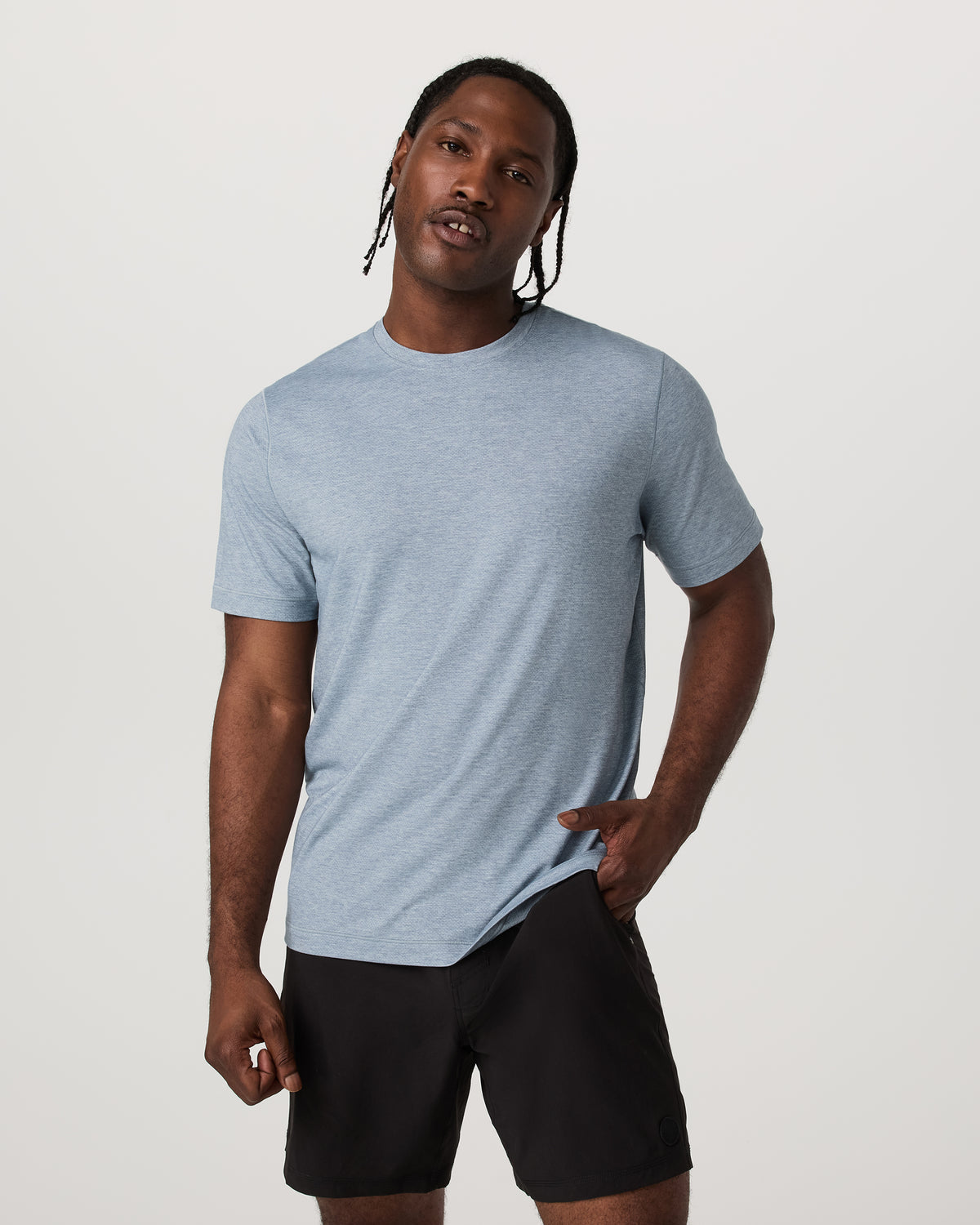 Men Vuori Short Sleeve Everyday Tee Men's Sea Glass Heather Tee