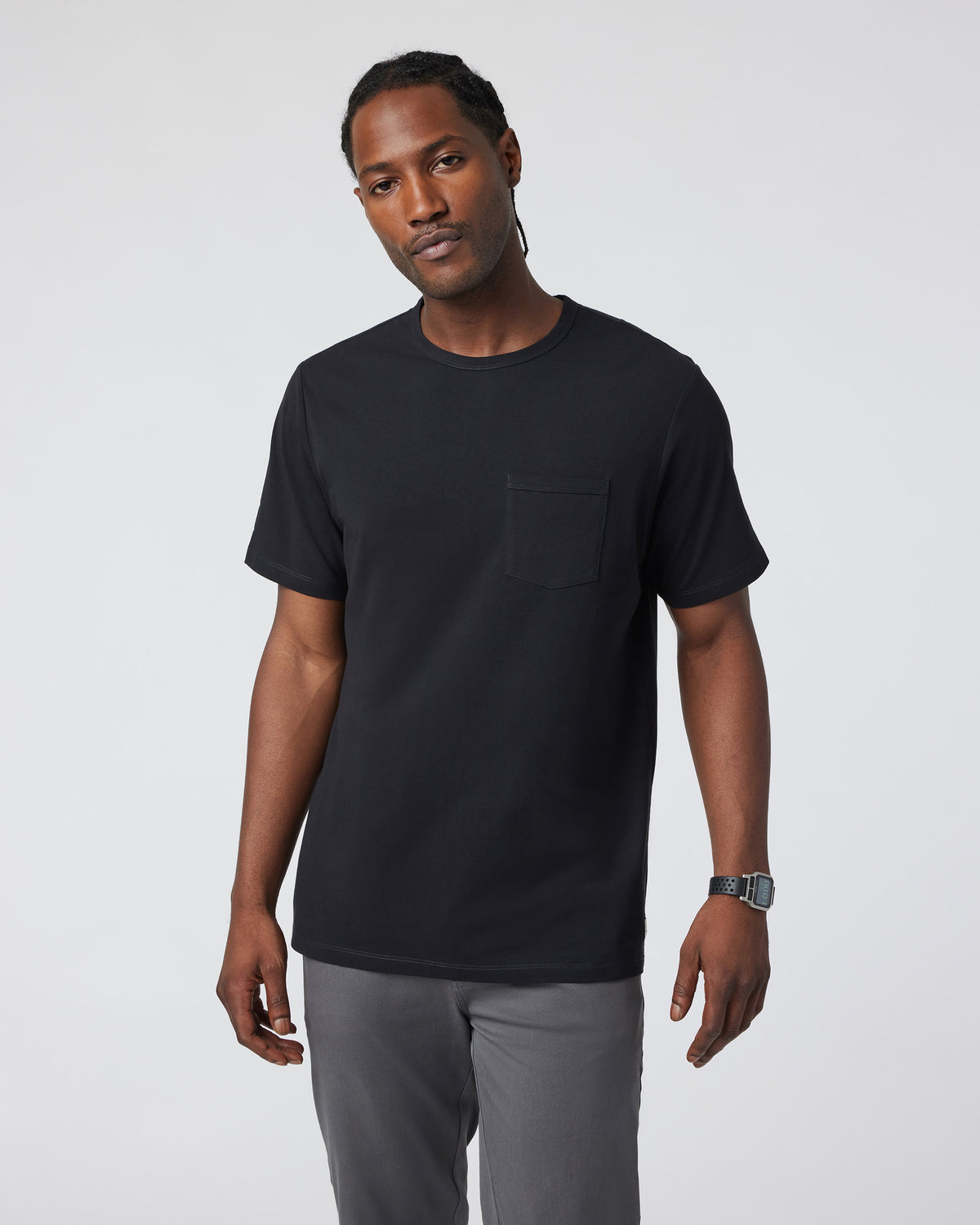 Men Vuori Men's Feather Pocket Tee Black Short-Sleeve Tee