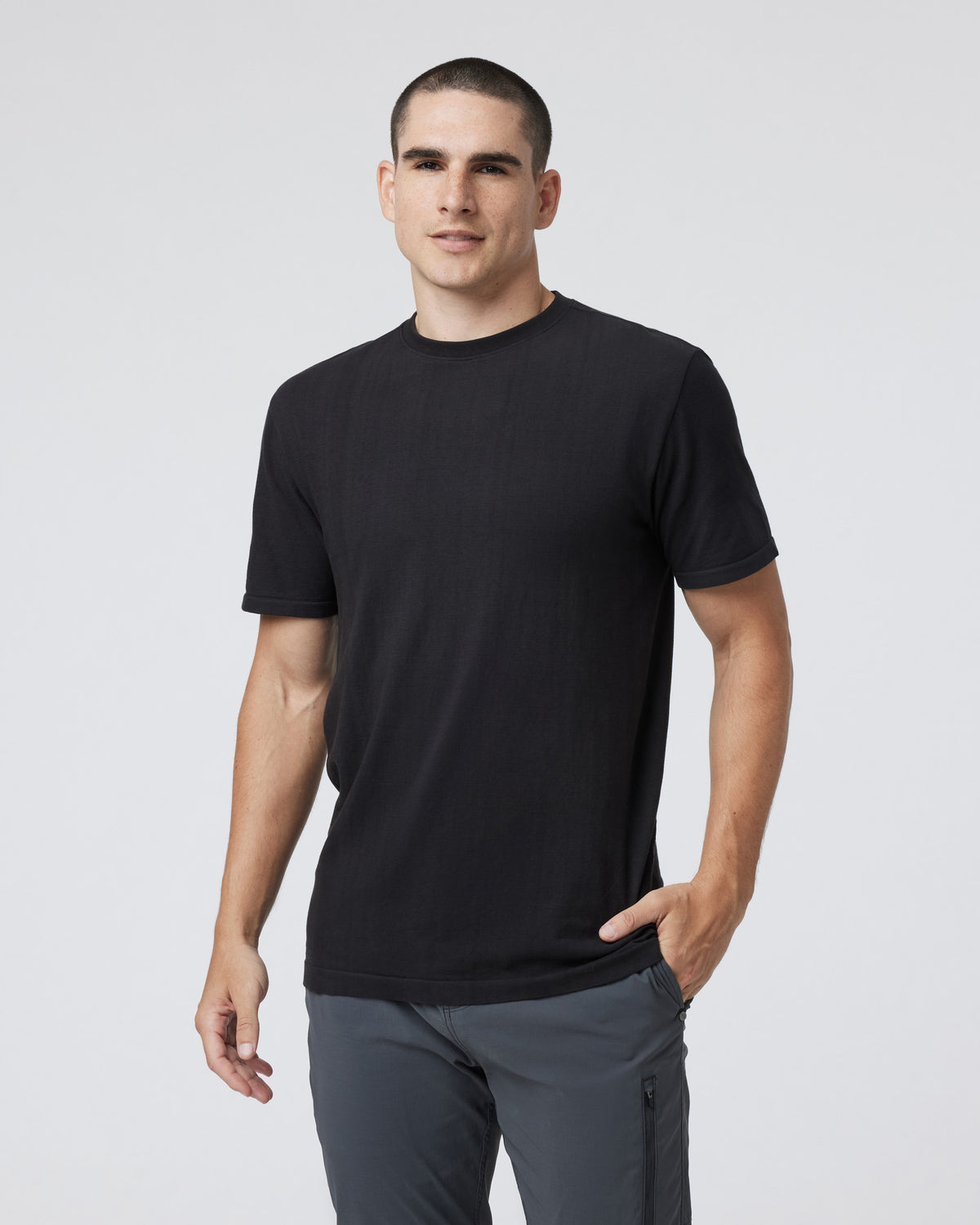 Men Vuori Weston Seamless Tee Men's Black Short Sleeve Tee