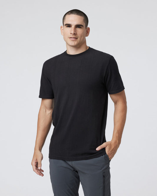 Men Vuori Weston Seamless Tee Men's Black Short Sleeve Tee