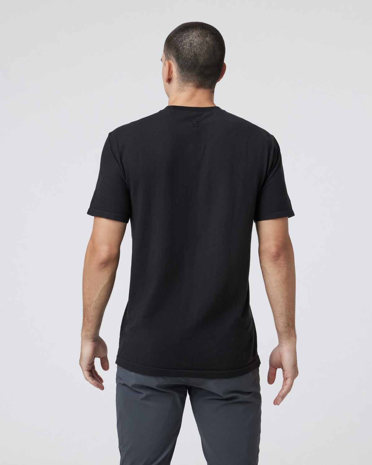 Men Vuori Weston Seamless Tee Men's Black Short Sleeve Tee
