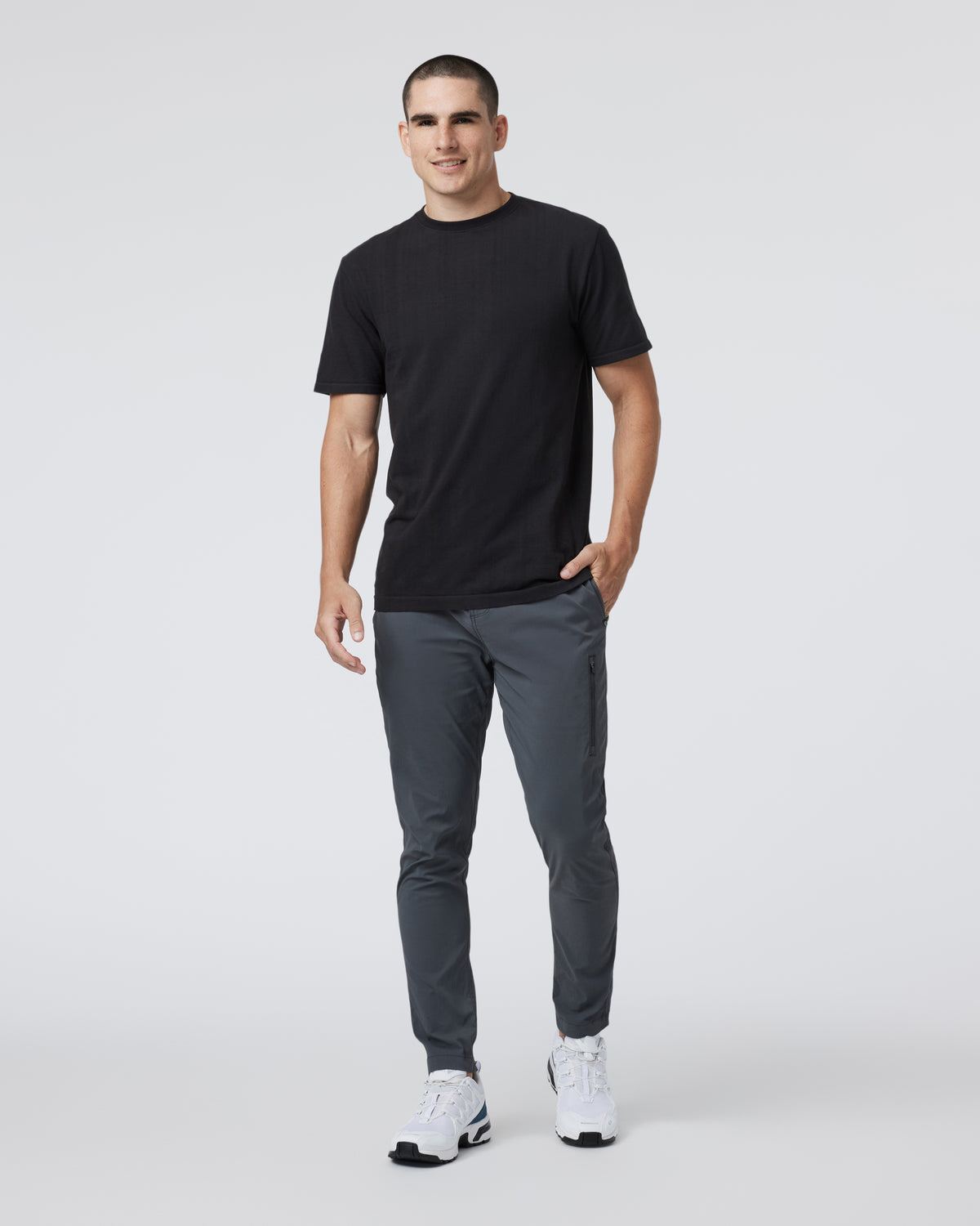 Men Vuori Weston Seamless Tee Men's Black Short Sleeve Tee