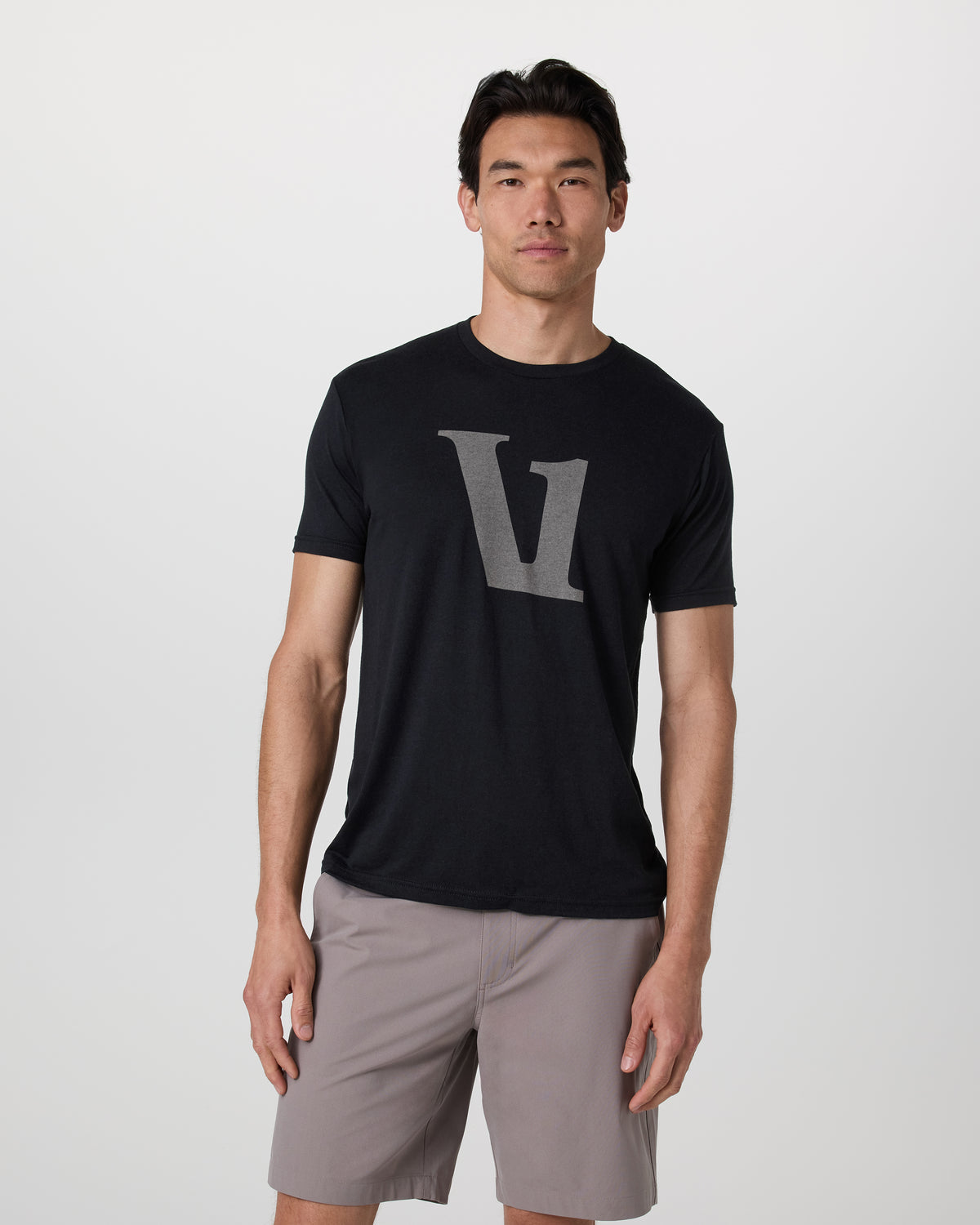 Men Vuori V1 Logo Tee Men's Black Graphic Tee
