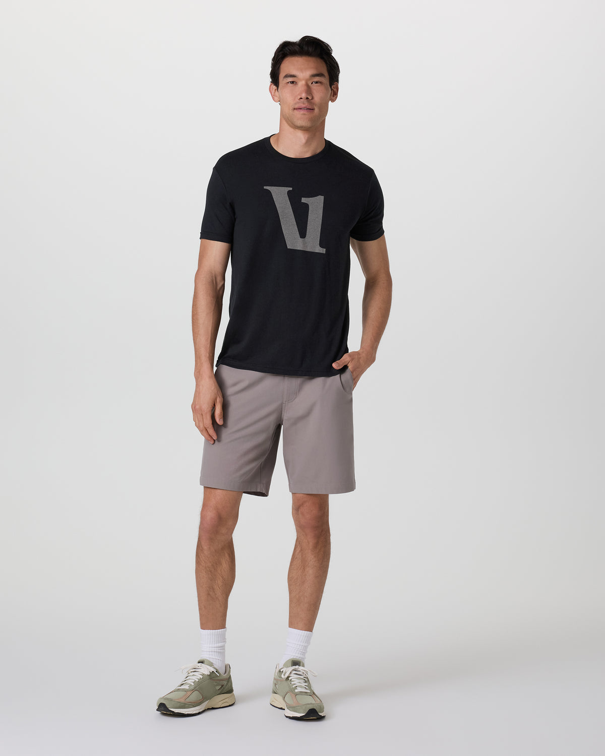 Men Vuori V1 Logo Tee Men's Black Graphic Tee
