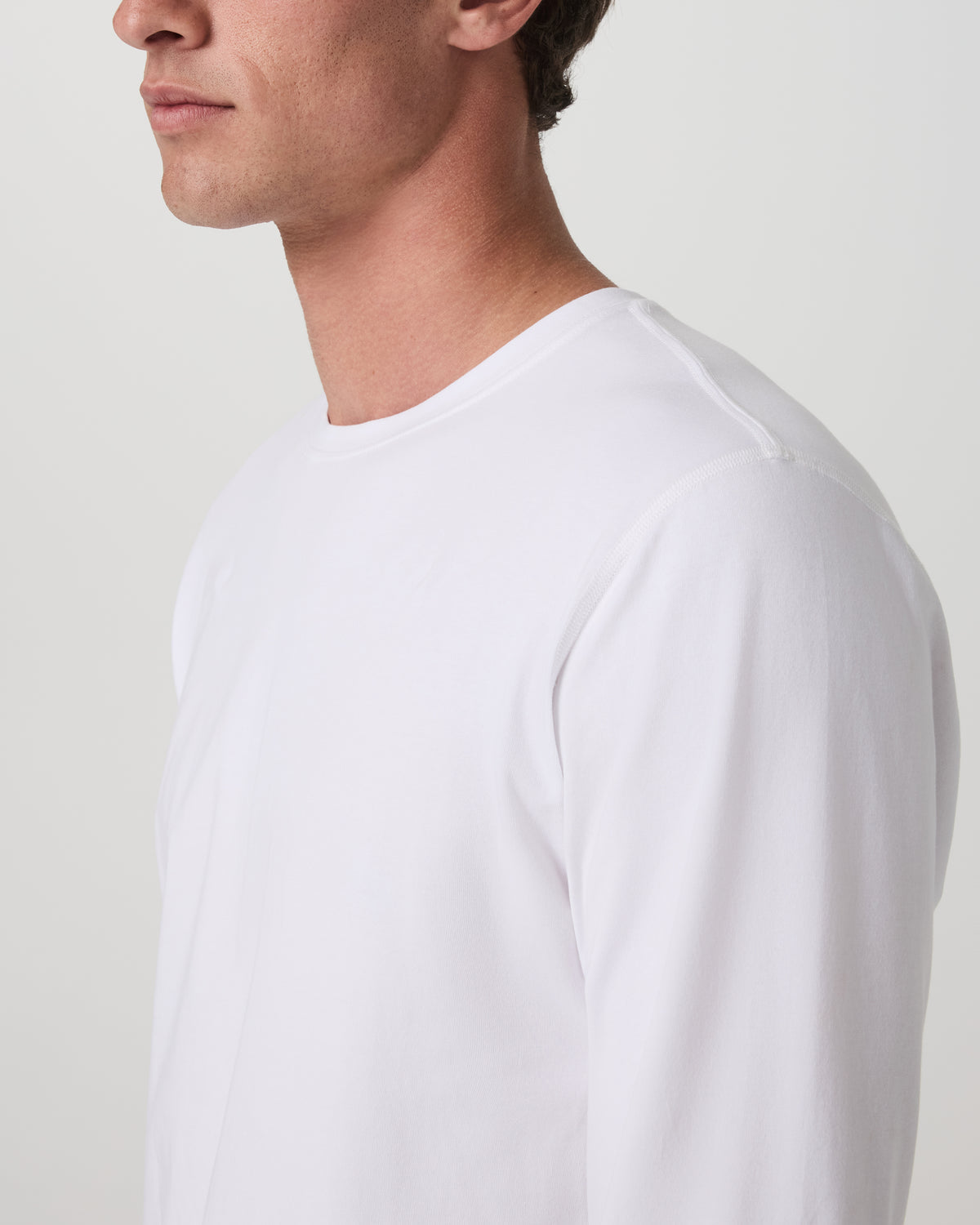 Men Vuori Long Sleeve Tuvalu Tee Men's Lightweight White Shirt