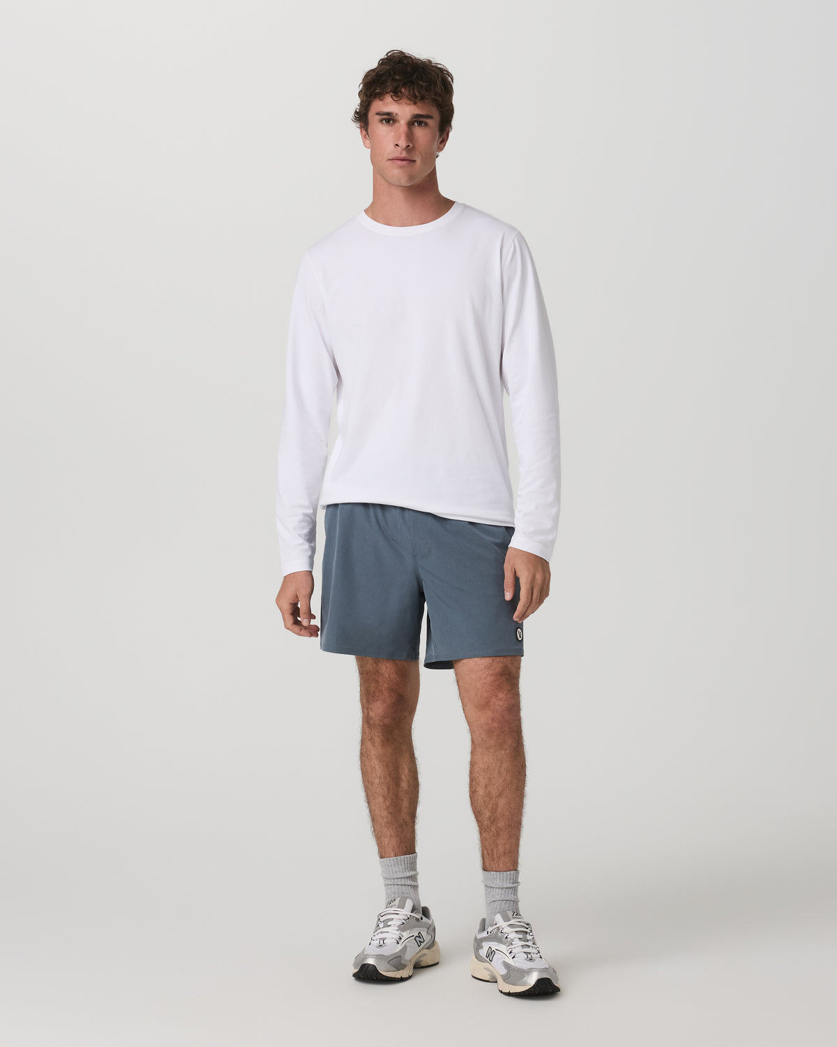 Men Vuori Long Sleeve Tuvalu Tee Men's Lightweight White Shirt