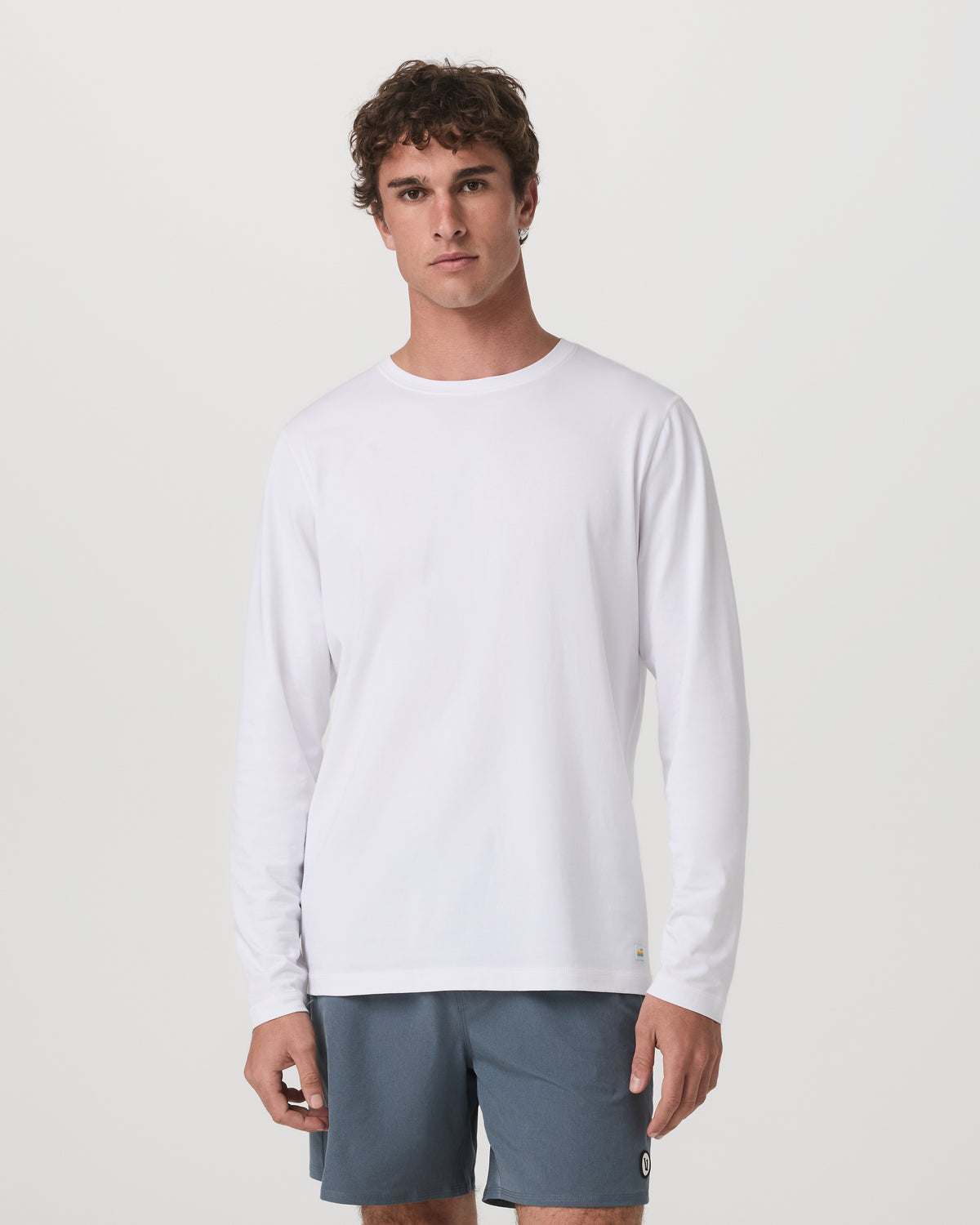 Men Vuori Long Sleeve Tuvalu Tee Men's Lightweight White Shirt