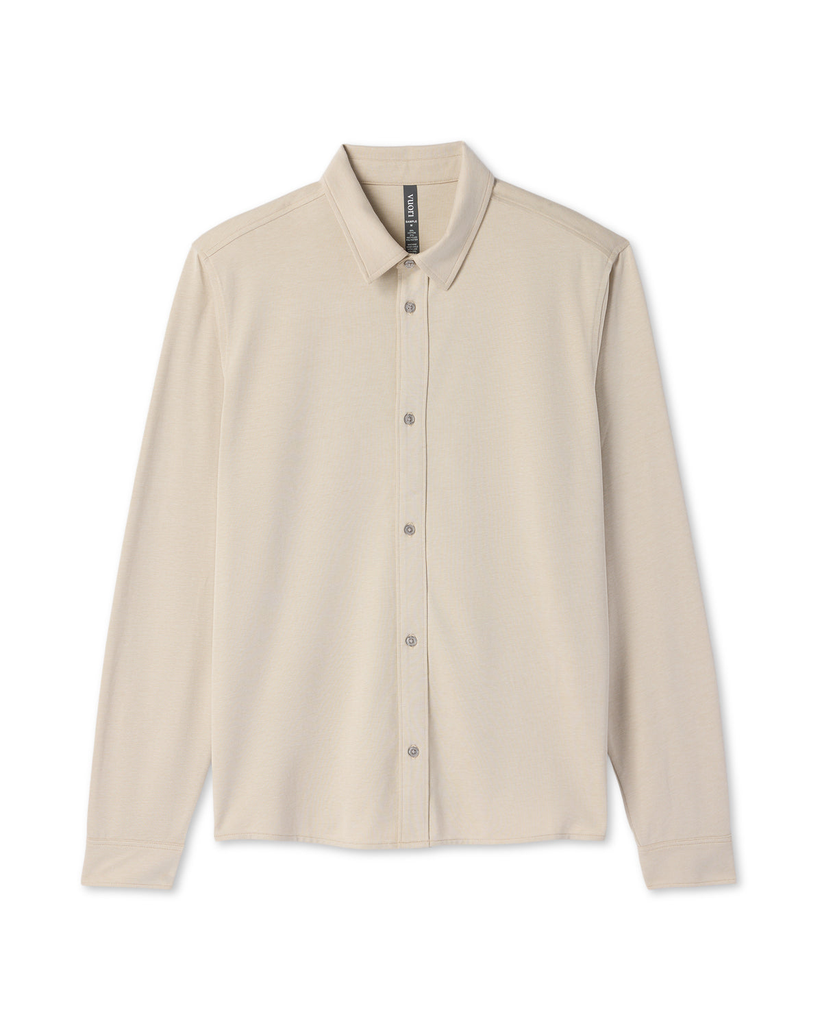 Men Vuori Long Sleeve Knit Oxford Button Down Men's Trench Shirt