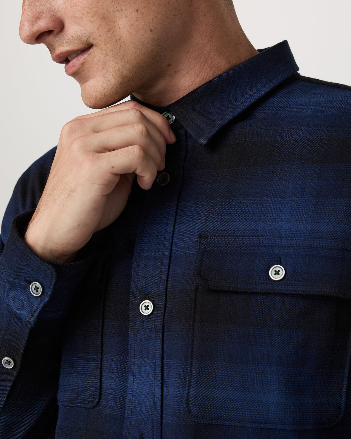 Men Vuori Long Sleeve Flannel Button Down Men's Blue Coast Shirt