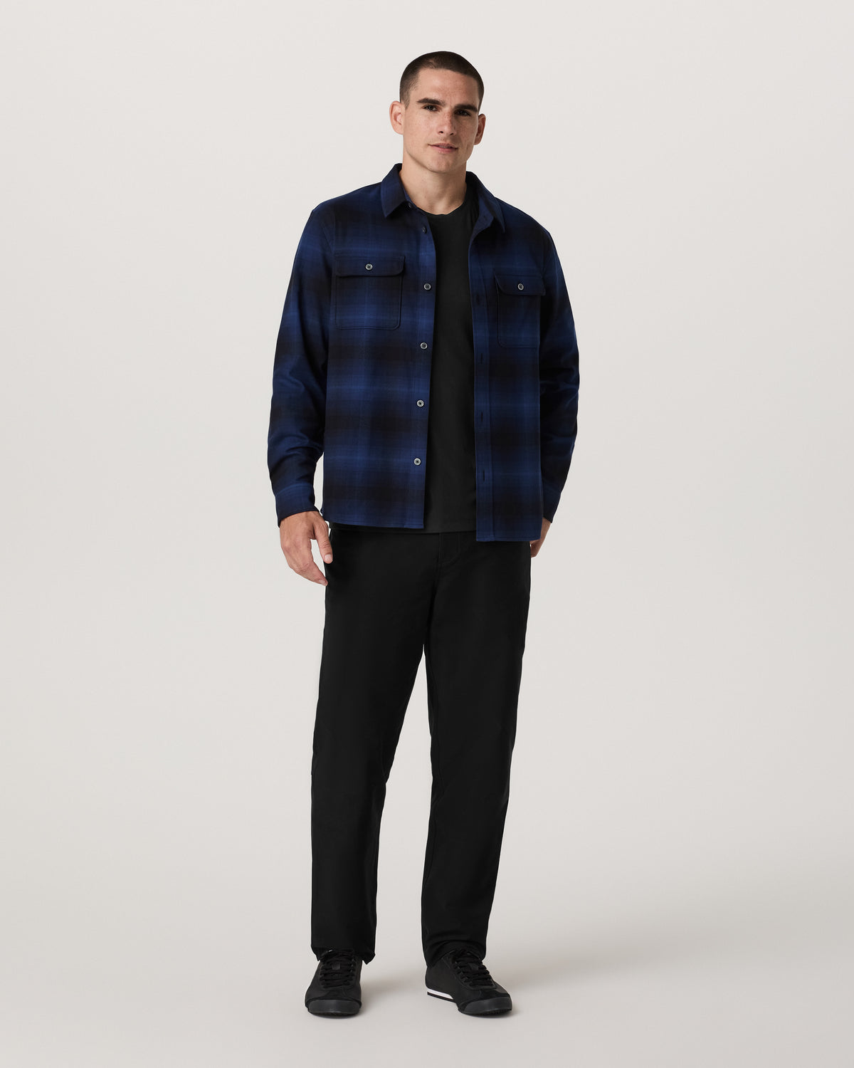 Men Vuori Long Sleeve Flannel Button Down Men's Blue Coast Shirt