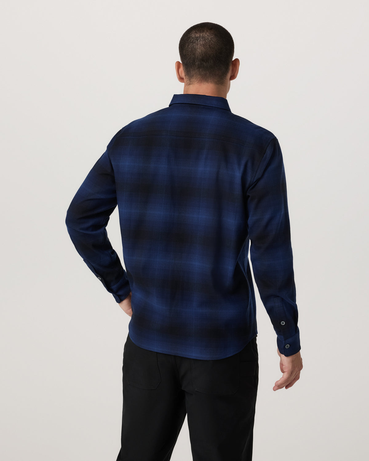 Men Vuori Long Sleeve Flannel Button Down Men's Blue Coast Shirt