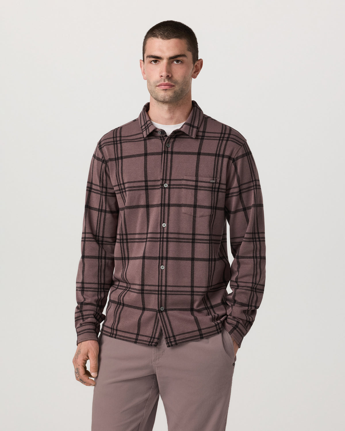 Men Vuori Seaview Plaid Button Down Shirt Men's Huckleberry Shirt