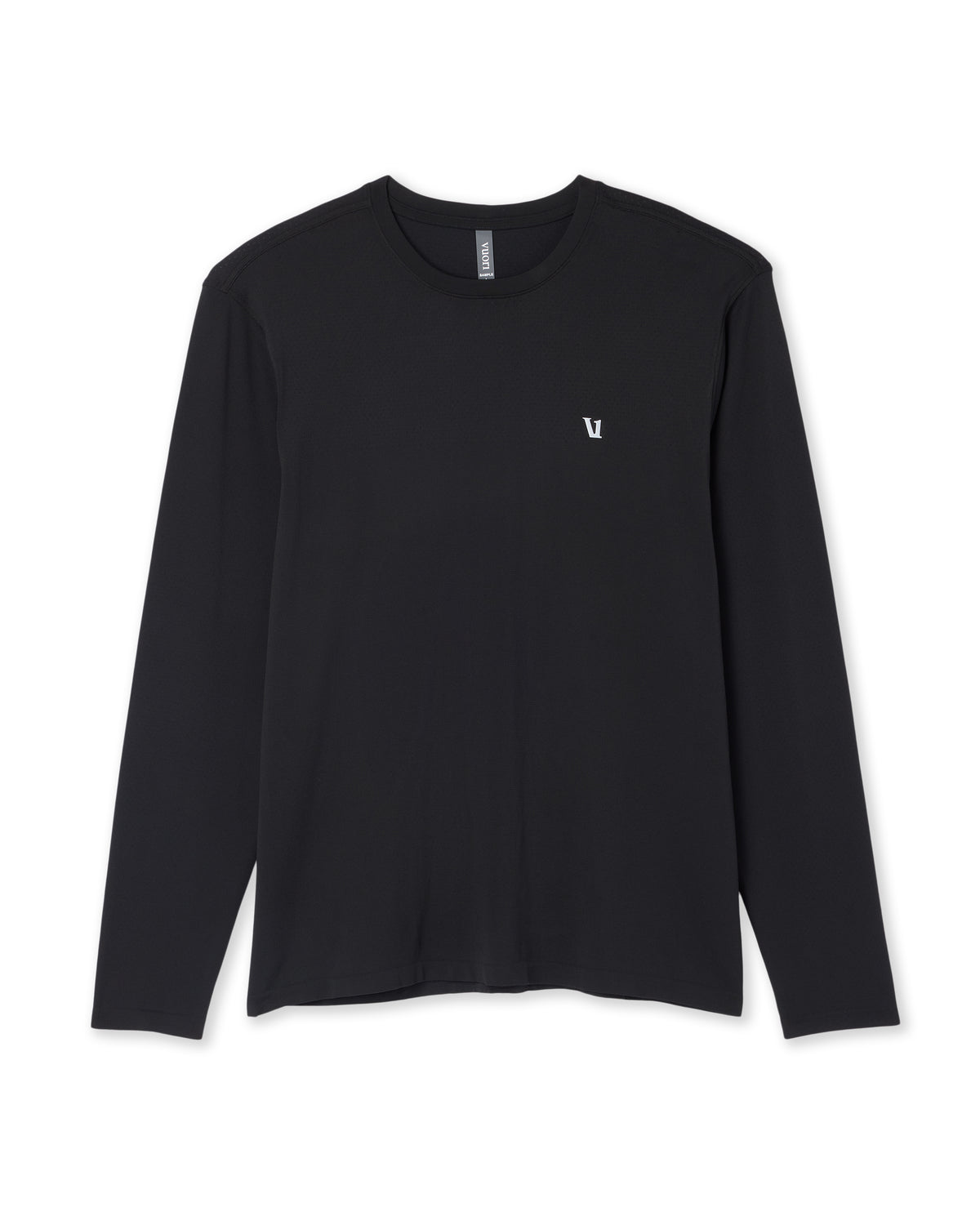 Men Vuori Men's Long Sleeve Clearview Seamless Tee Black
