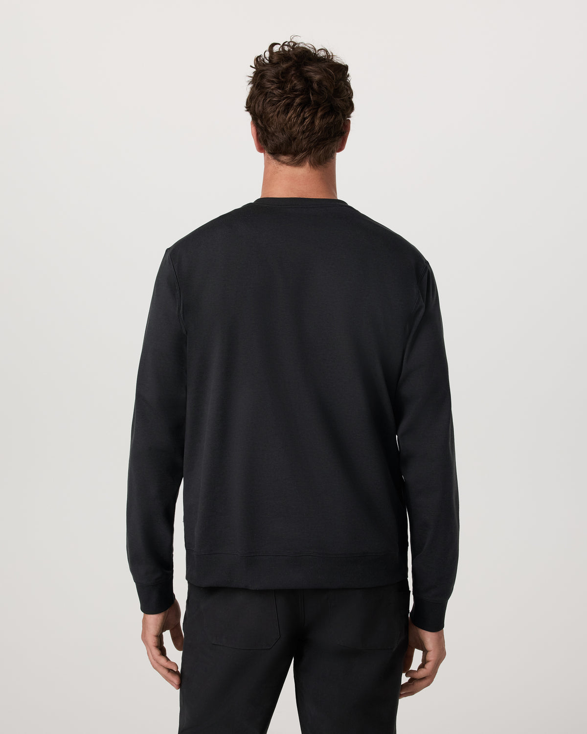 Men Vuori Long Sleeve Coronado Henley - Relaxed Black Heather