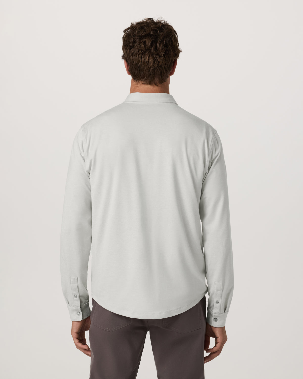 Men Vuori Men's Long Sleeve Ponto Button Down Salt Heather