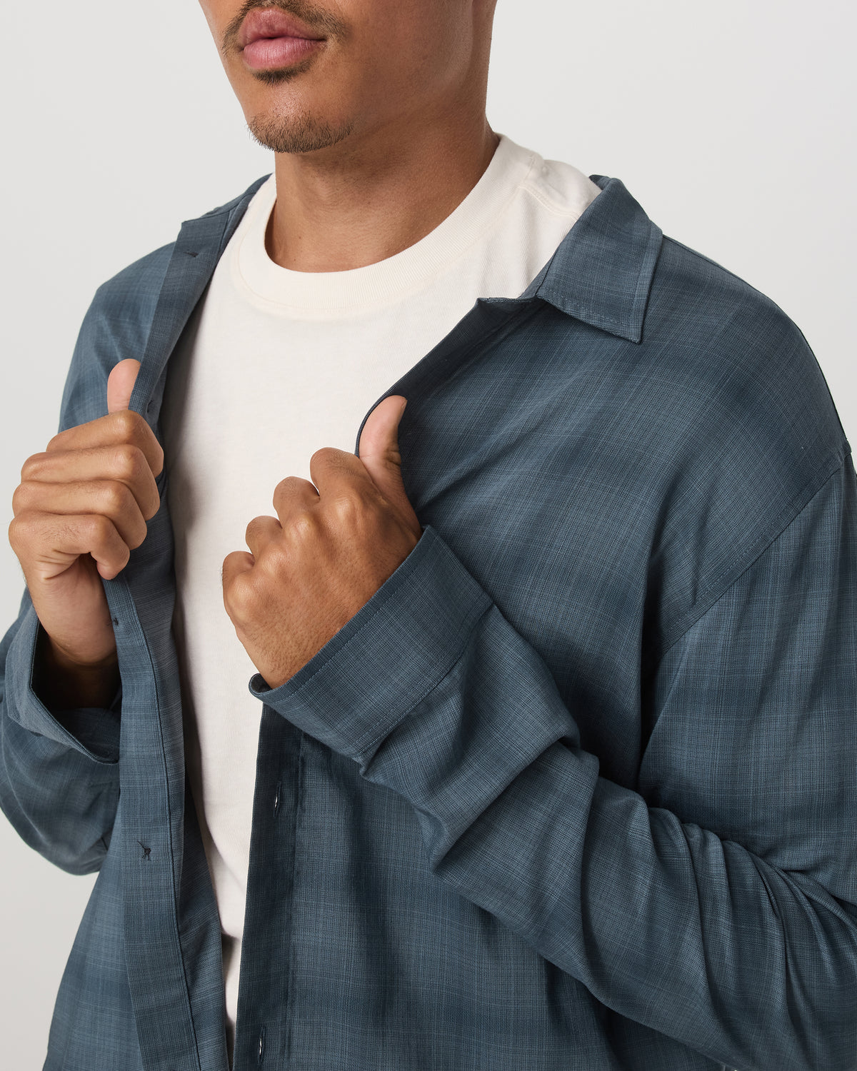 Men Vuori Long Sleeve Plaid Button Down Shirt Men's Abyss Shirt