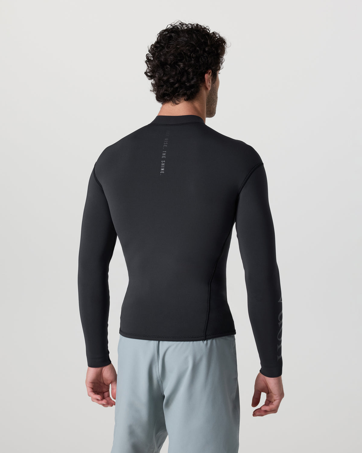 Men Vuori Long Sleeve Yulex Wetsuit Top Washed Black