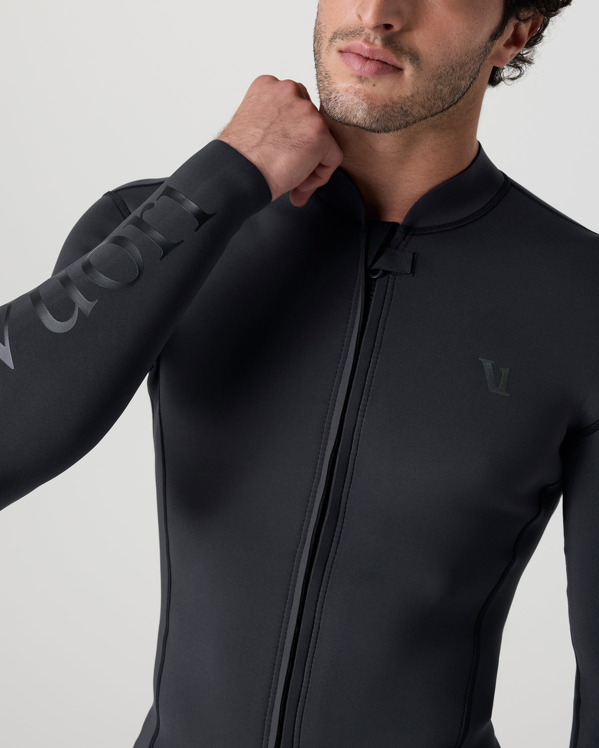 Men Vuori Long Sleeve Yulex Wetsuit Top Washed Black