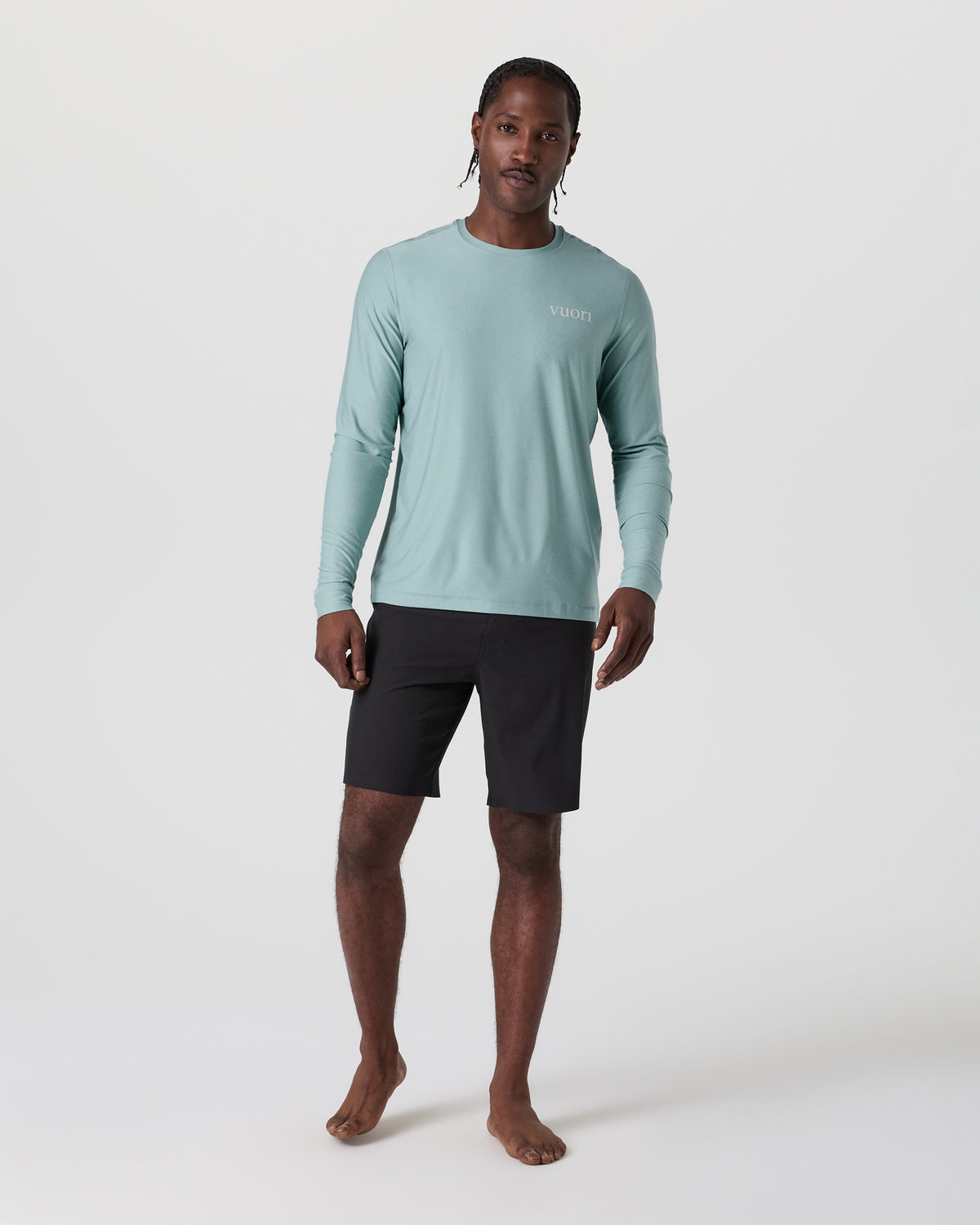 Men Vuori Uluwatu UPF Long Sleeve Sea Spray Heather