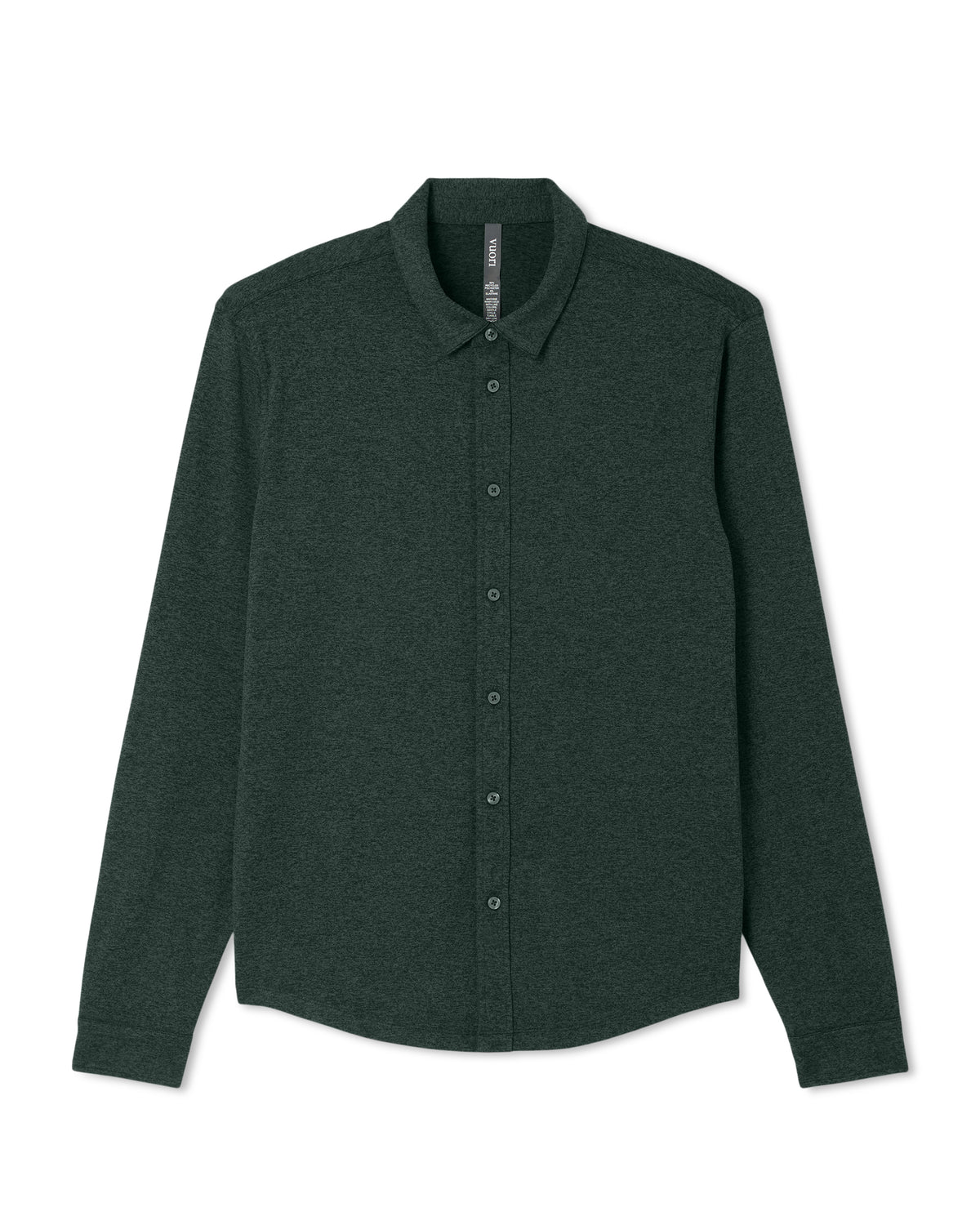 Men Vuori Men's Long Sleeve Ponto Button Down Evergreen Heather