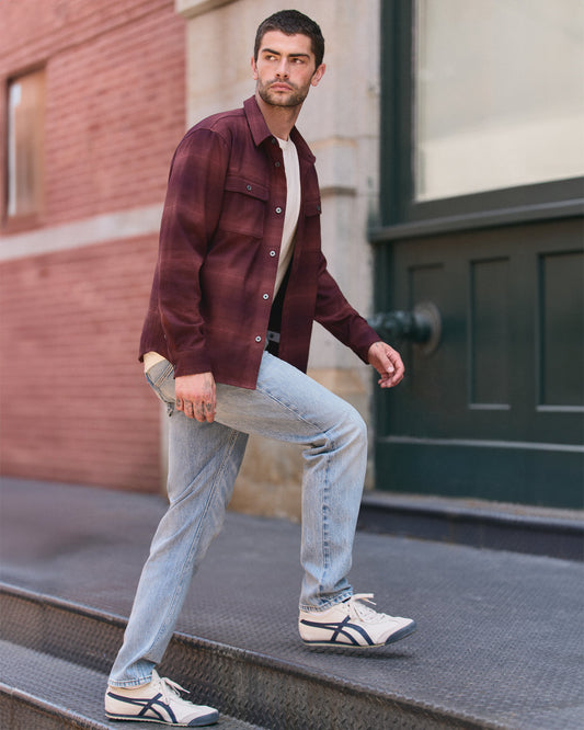 Men Vuori Long Sleeve Flannel Button Down Men's Raisin Shirt