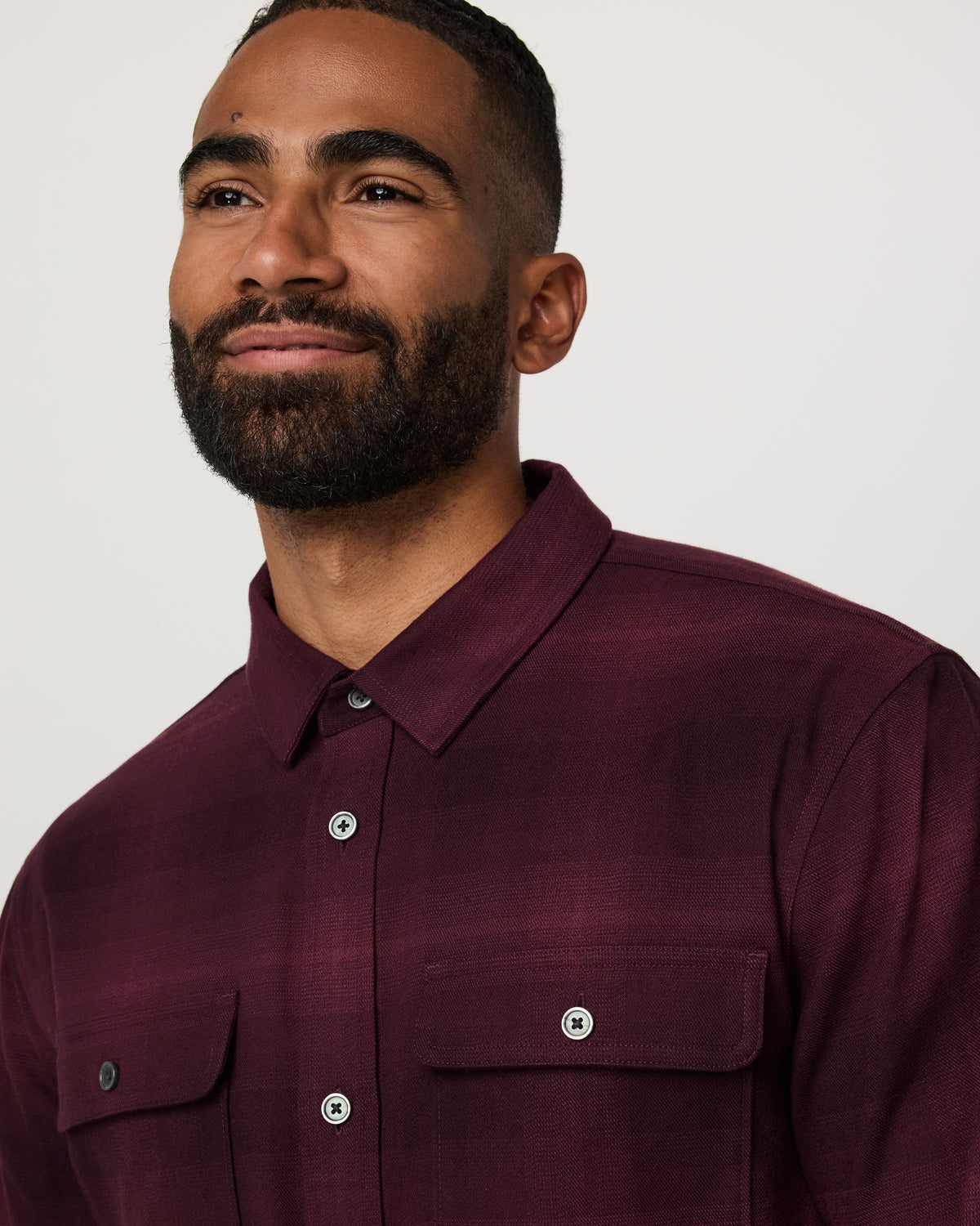 Men Vuori Long Sleeve Flannel Button Down Men's Raisin Shirt
