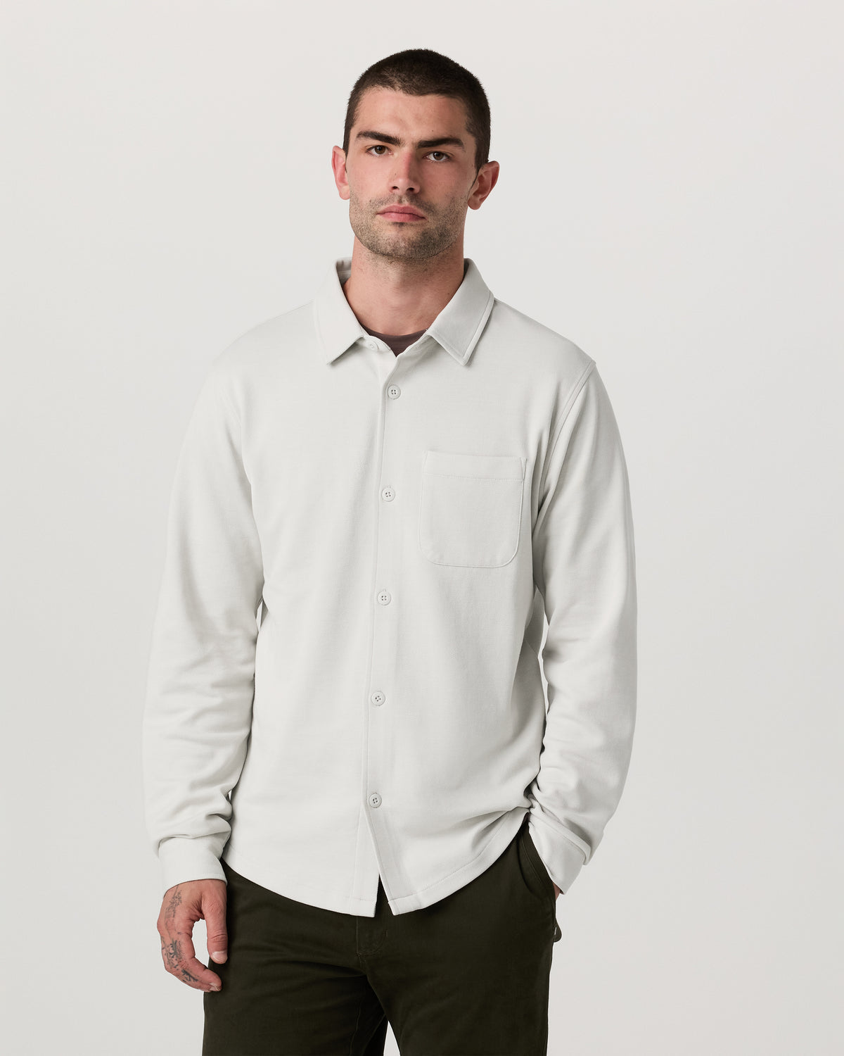 Men Vuori Jeffreys Overshirt Men's Winter Grey Heather Shirt