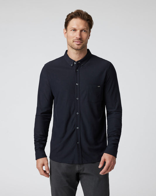 Men Vuori Long Sleeve Ace Button Down Men's Black Shirt
