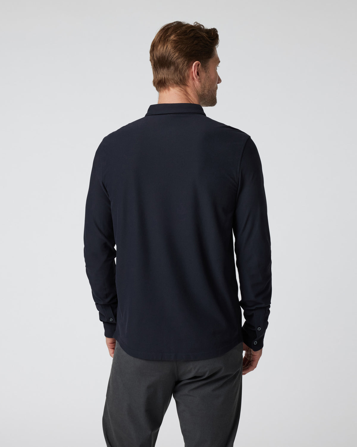 Men Vuori Long Sleeve Ace Button Down Men's Black Shirt