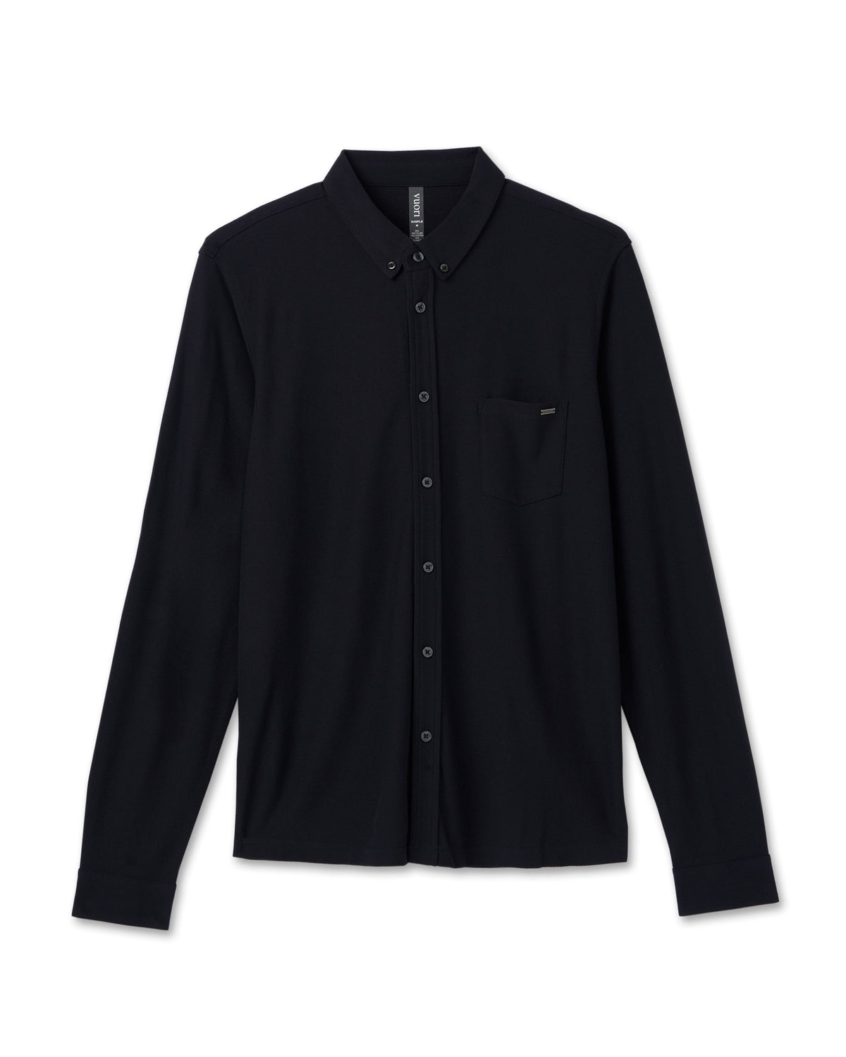 Men Vuori Long Sleeve Ace Button Down Men's Black Shirt
