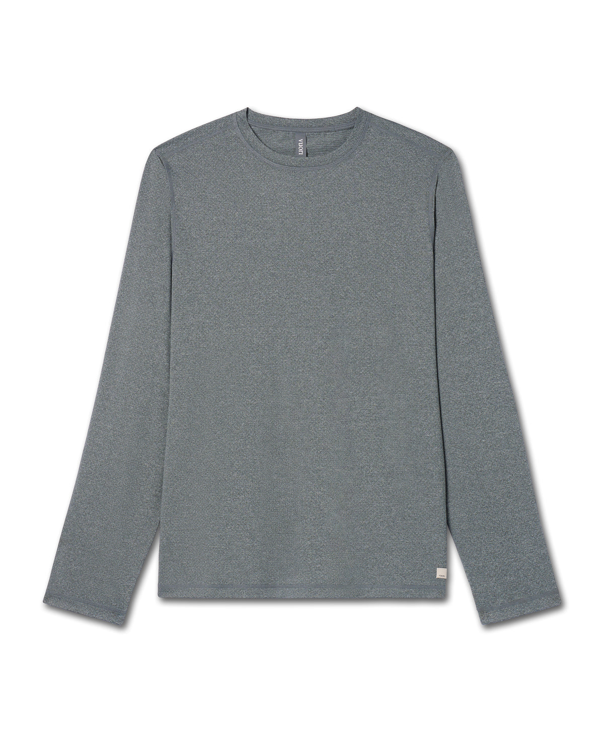Men Vuori Long Sleeve Tradewind Performance Tee 2.0 Heather Grey