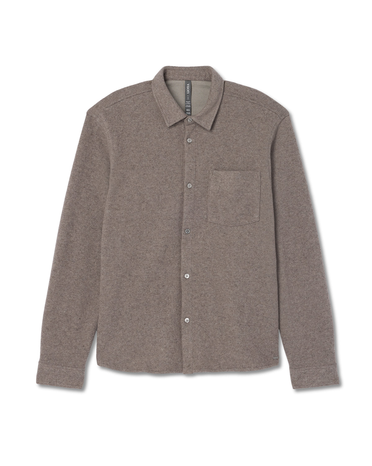 Men Vuori Long Sleeve Altitude Wool Shirt - Relaxed Phantom Grey